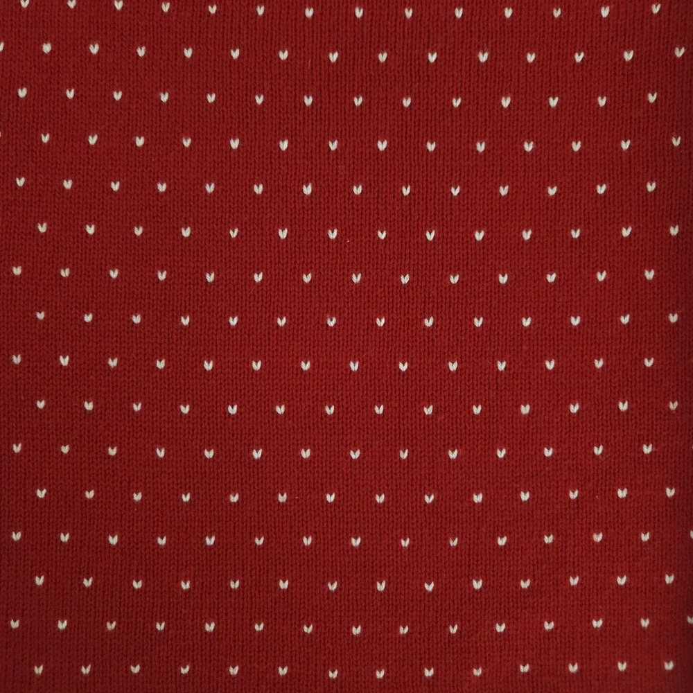Christmas Throw Blanket Red Knit Reversible Reindeer Nordic Cozy Ski Lodge 49x68